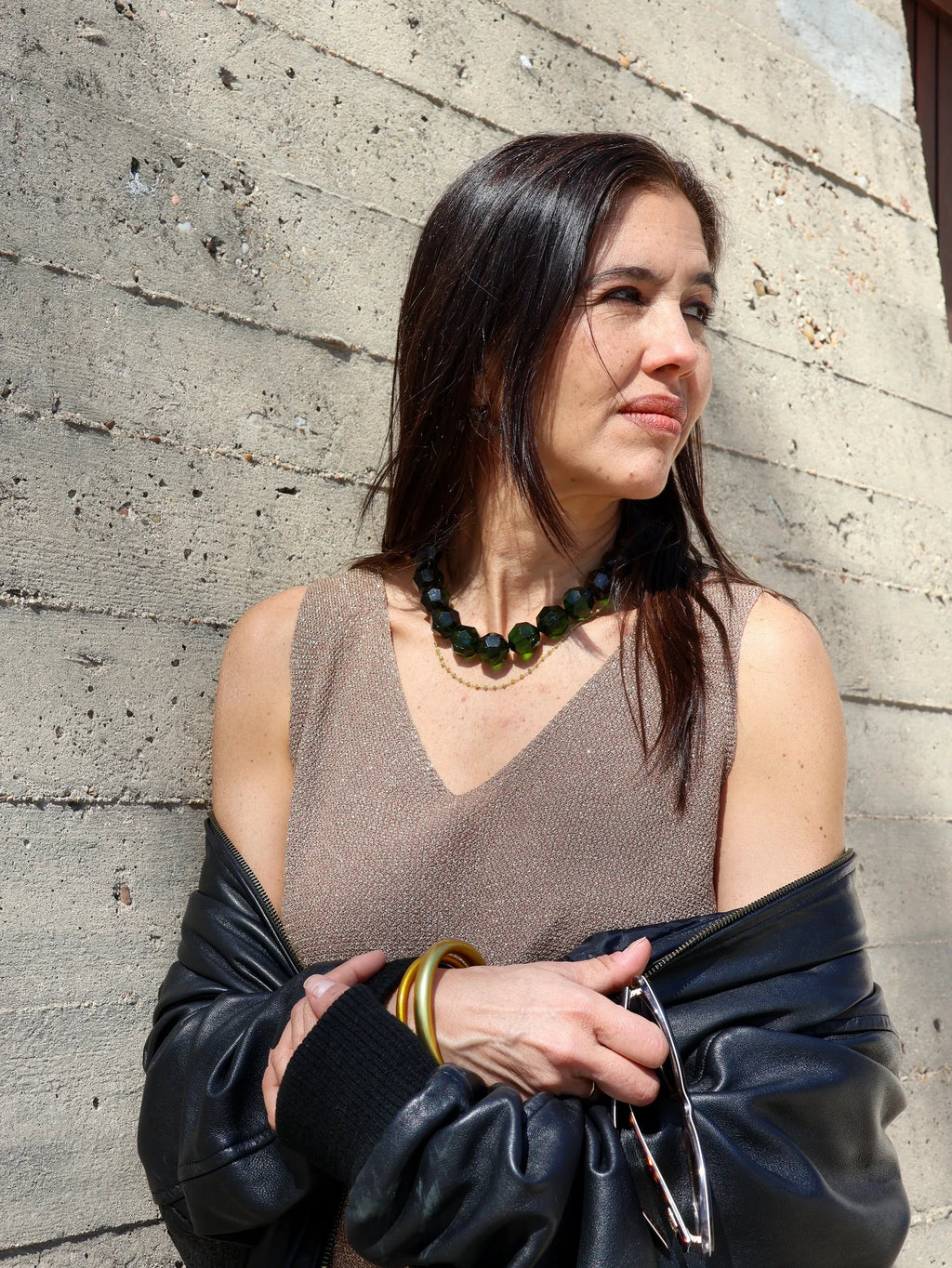 Collar Cristal Verde