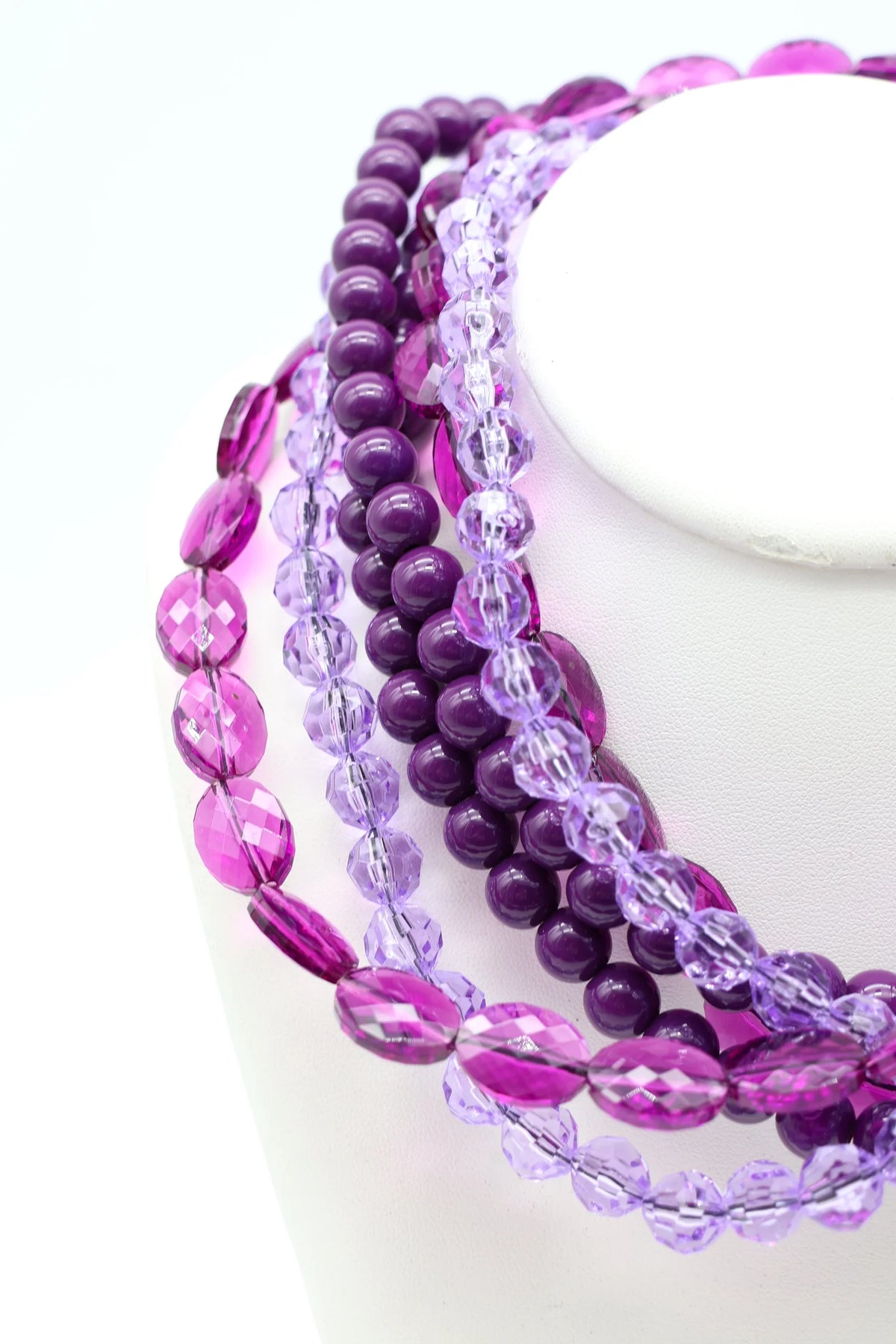 Collar Cristales Morado