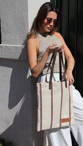 Bolso Daniela Tela Rayas Rojas