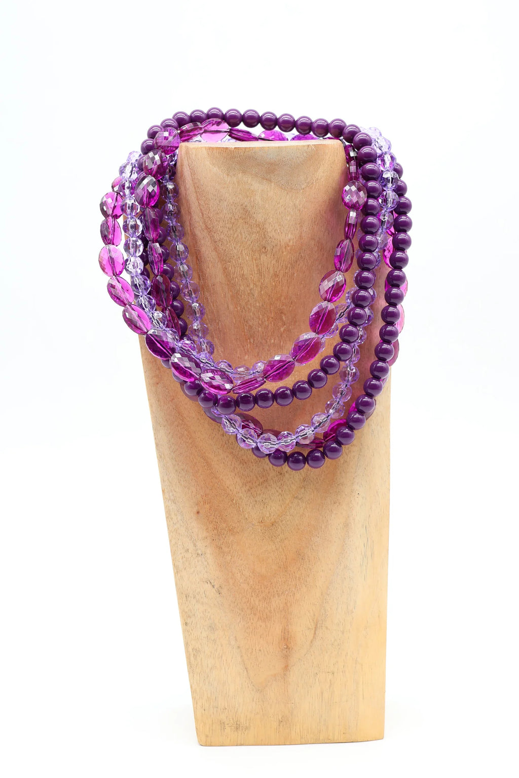 Collar Cristales Morado
