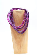 Collar Cristales Morado